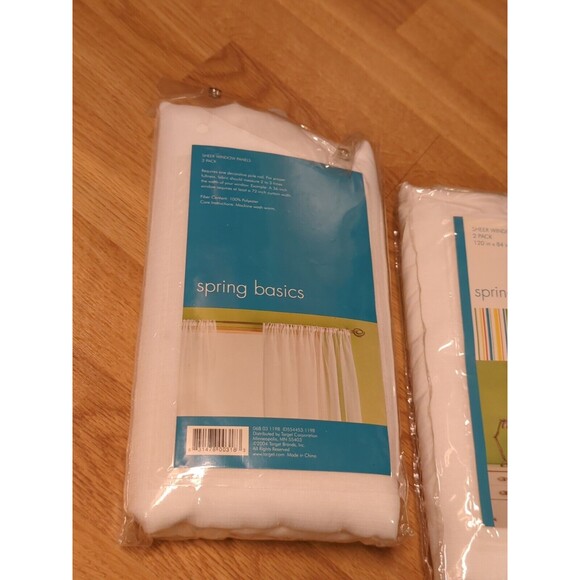 Spring Basics Sheer Window Panels White 120” X 84” - Picture 7 of 9